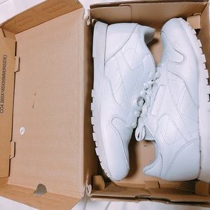 Reebok Classic white sneakers size 4
